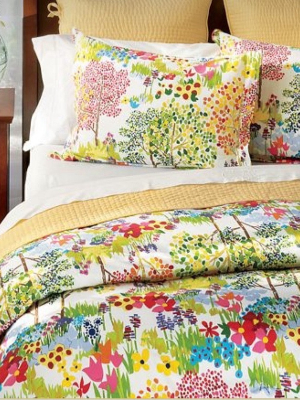 Pottery Barn Woodland Trees Paint by Number King Sz Duvet Cover and euro shams